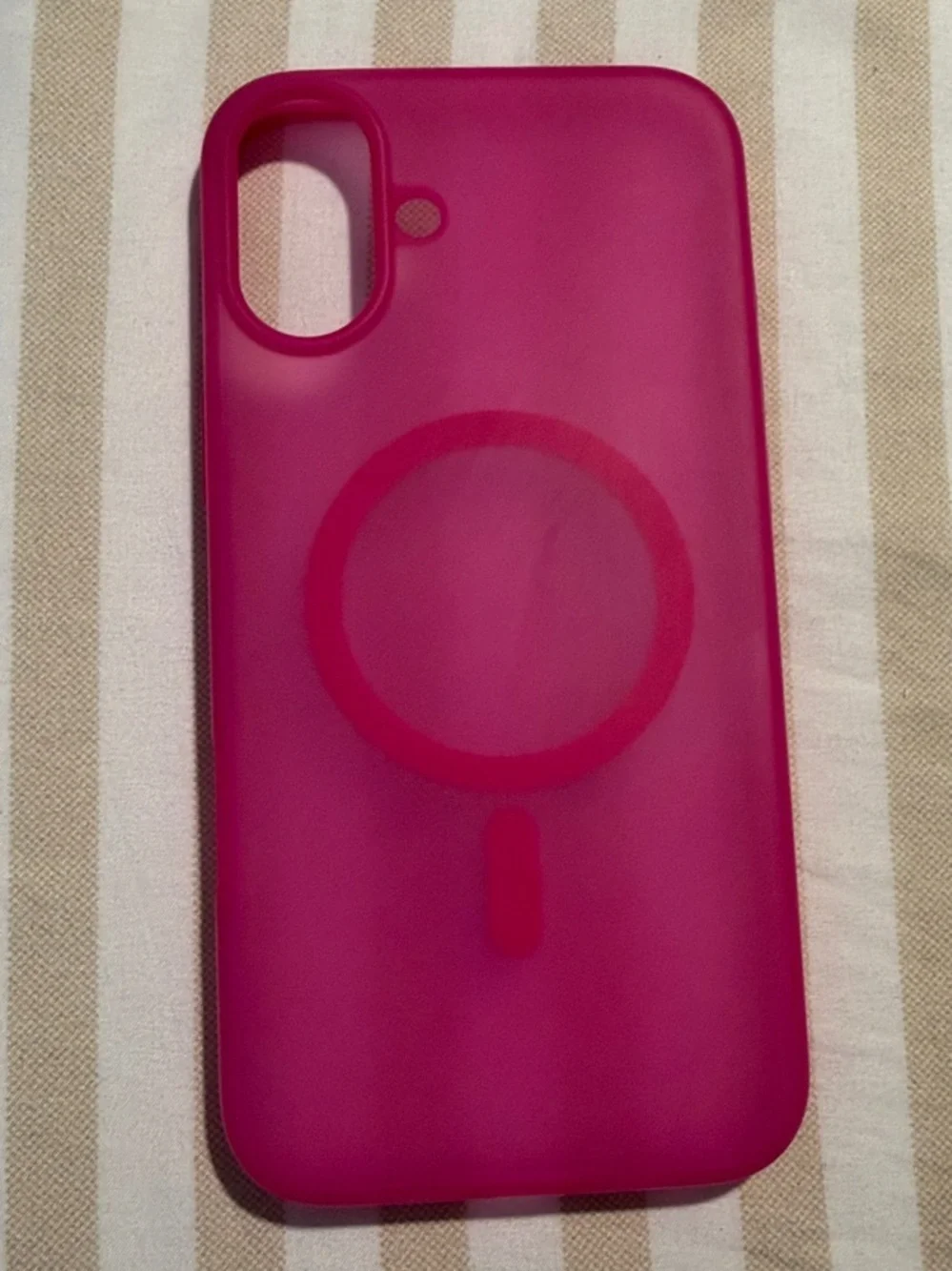 Pink MagSafe-Compatible Silicone iPhone 16 Plus Case